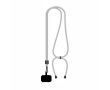 Tour de cou bicolore ajustable en RPET pour téléphone couleur gris