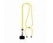 Tour de cou bicolore ajustable en RPET pour téléphone couleur jaune