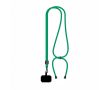 Tour de cou bicolore ajustable en RPET pour téléphone couleur vert bouteille