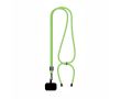 Tour de cou bicolore ajustable en RPET pour téléphone couleur vert pomme