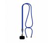 Tour de cou bicolore ajustable en RPET pour téléphone couleur bleu électrique