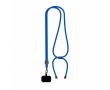 Tour de cou bicolore ajustable en RPET pour téléphone couleur bleu roi