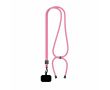 Tour de cou bicolore ajustable en RPET pour téléphone couleur fuchsia