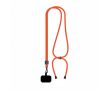 Tour de cou bicolore ajustable en RPET pour téléphone couleur rouge foncé
