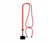 Tour de cou bicolore ajustable en RPET pour téléphone couleur grenat