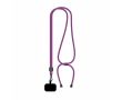 Tour de cou bicolore ajustable en RPET pour téléphone couleur mauve