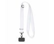 Tour de cou impression intégrale pour smartphone avec porte-téléphone couleur blanc