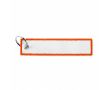 Porte-clés impression intégrale en forme d’étiquette brodée couleur orange