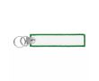 Porte-clés impression intégrale en polyester brodé avec double anneau couleur vert