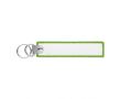 Porte-clés impression intégrale en polyester brodé avec double anneau couleur vert pomme