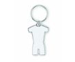 Porte clés en fer impression intégrale en forme de tenue de cyclisme couleur blanc