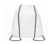 Sac à dos avec cordons classique impression intégrale en polyester couleur blanc