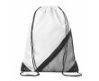 Sac à dos à cordons impression intégrale en RPET avec poche en filet couleur blanc
