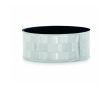 Bracelet réfléchissant impression intégrale avec surface quadrillée couleur argenté
