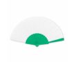 Éventail impression intégrale en plastique avec toile couleur vert