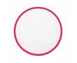 Frisbee pliable impression intégrale avec bord coloré 100 % couleur fuchsia