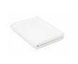 Serviette de plage impression intégrale en polycoton doux au toucher couleur blanc