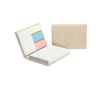 Bloc-notes autocollantes sur mesure avec couverture rigide en papier de fibres végétales couleur blanc