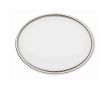 Pin's métallique oval impression intégrale en quadrichromie couleur argenté