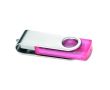 Clé USB colorée transparente impression intégrale couleur fuchsia transparent