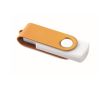 Clé USB impression intégrale avec boîtier pivotant coloré Techmate couleur orange