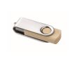Clé USB classique en bois impression intégrale avec étui pivotant couleur bois