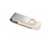 Clé USB impression intégrale avec boîtier en paille de blé couleur blanc cassé