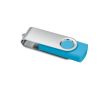 Clé USB classique pivotante impression intégrale de plusieurs couleurs couleur turquoise