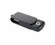 Clé USB impression intégrale, boîtier pivotant en plastique recyclé couleur noir