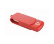 Clé USB impression intégrale, boîtier pivotant en plastique recyclé couleur rouge