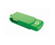 Clé USB impression intégrale, boîtier pivotant en plastique recyclé couleur vert