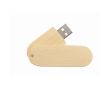 Clé USB impression intégrale avec boîtier pivotant en bois couleur bois clair