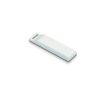 Clé USB plate impression intégrale avec capuchon de protection assorti couleur blanc