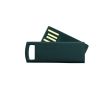 USB pivotante impression intégrale en aluminium fin avec œillet couleur noir