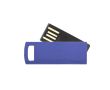 USB pivotante impression intégrale en aluminium fin avec œillet couleur bleu