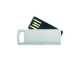 USB pivotante impression intégrale en aluminium fin avec œillet couleur argenté mat