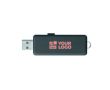 Clé USB impression intégrale avec boîtier à marquage lumineux couleur rouge