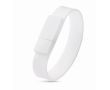 Bracelet USB compact en silicone impression intégrale couleur blanc