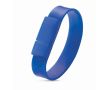 Bracelet USB compact en silicone impression intégrale couleur bleu électrique