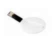Clé USB avec impression intégrale de forme ronde couleur blanc