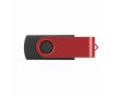 USB impression intégrale finition gomme avec clip métallique coloré couleur rouge