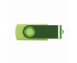 USB impression intégrale finition gomme avec clip métallique coloré couleur vert clair