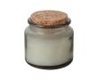 Bougie avec un parfum de musc et un couvercle en liège couleur gris