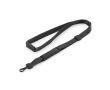 Lanyard USB impression intégrale en polyester avec prise à l'extrémité couleur noir