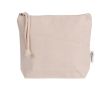 Trousse de toilette en coton recyclé avec bracelet en corde couleur naturel