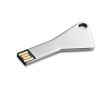 Clé USB en forme de clé triangulaire impression intégrale en aluminium couleur argenté
