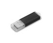 Clé USB impression intégrale corps aluminium avec capuchon transparent couleur noir