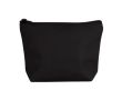 Trousse de toilette en cuir synthétique avec tirette assortie couleur noir