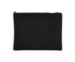 Trousse de toilette en cuir synthétique souple avec zip assorti couleur noir