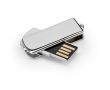 Clé USB en métal impression intégrale rétractable finition chromée couleur argenté
